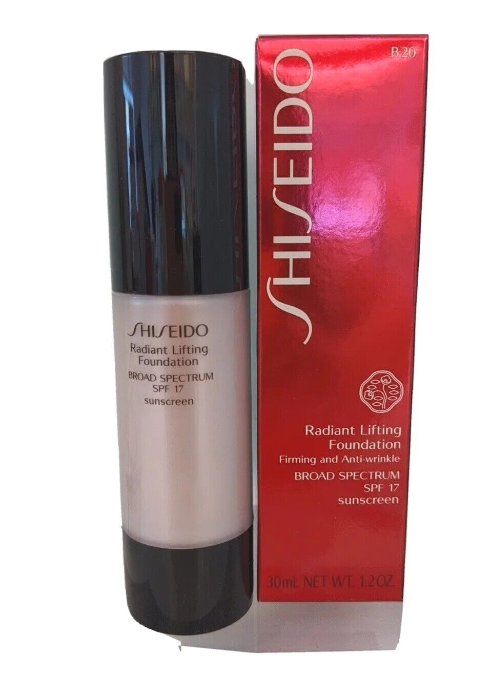 Shiseido Radiant Lifting Foundation - B20 - SPF 17 - 1.2 oz. - New in Box