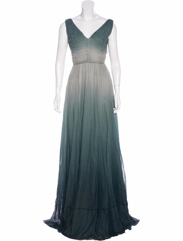 GLAMOUROUS, sold out, super rare, brand new $9500 BURBERRY PRORSUM Silk MAXI Dress with label-
