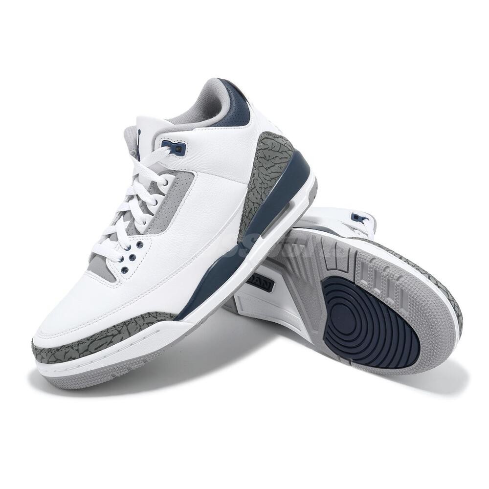 Nike Air Jordan 3 Retro AJ3 Midnight Navy Men Casual Shoes Sneakers CT8532-140