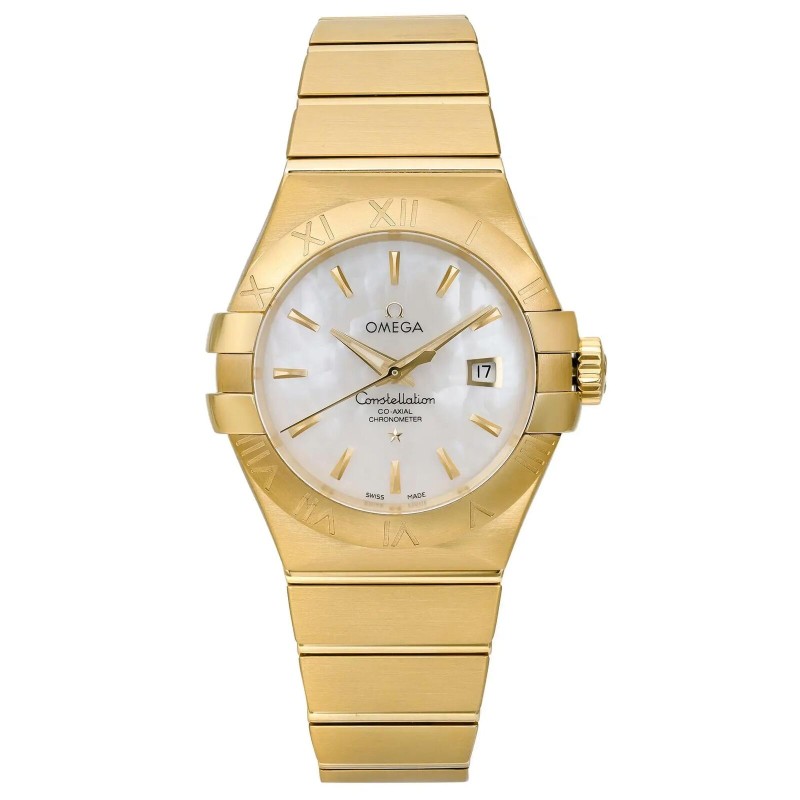 Omega Constellation 18K Gold MOP Dial Women's Watch 123.50.31.20.05.002-