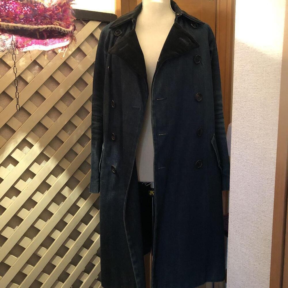 Junya Watanabe Comme Des Garcons Denim Coat 1996 Women size JP-S *Belt missing*