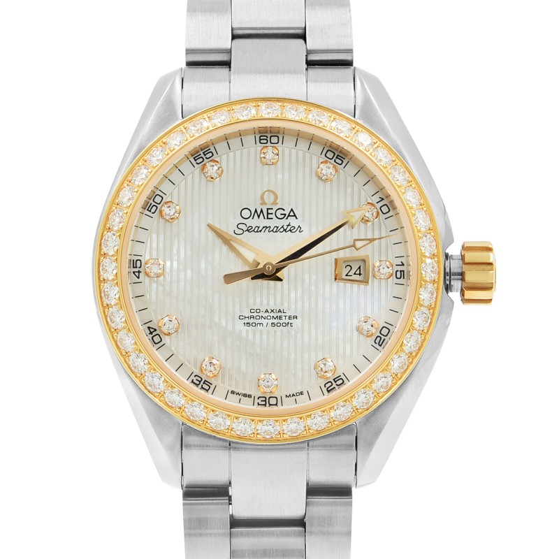 Omega Seamaster Aqua Terra Steel Diamond Mop Dial Ladies 231.25.34.20.55.003-