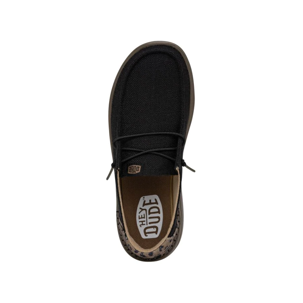 Hey Dude Wendy Rise Leo - Black | Women's Shoes | Women's Slip on Loafers