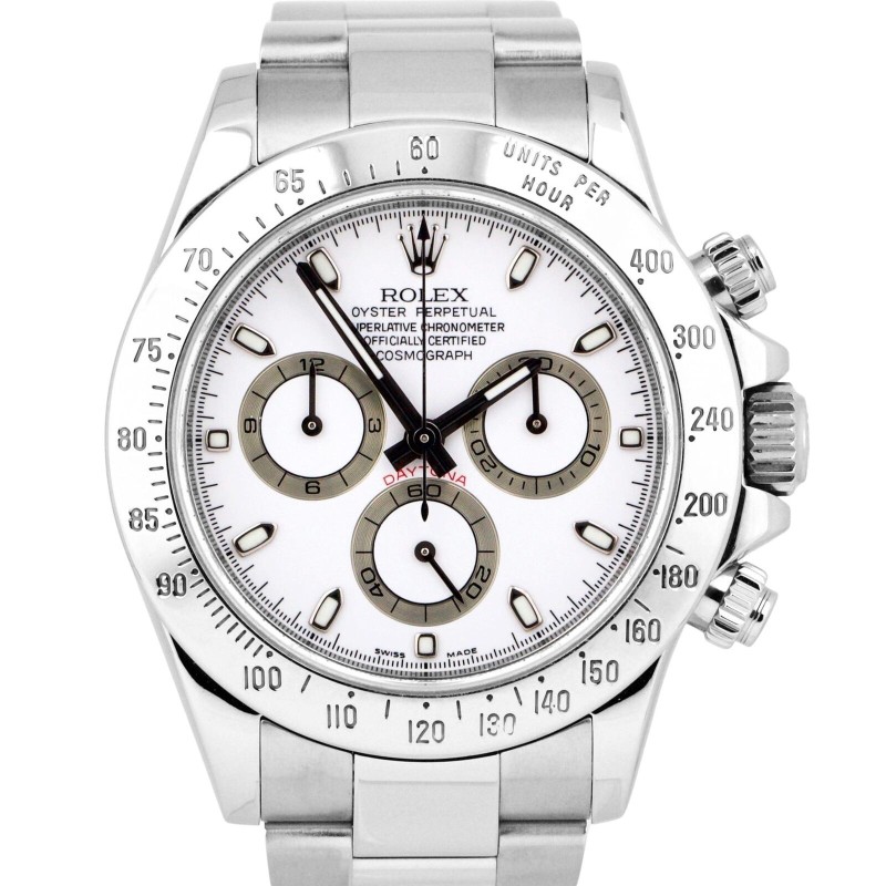 Rolex Daytona Cosmograph White RANDOM SERIAL Stainless Steel 40mm 116520 Watch