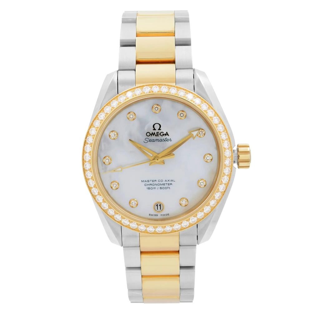 Omega Seamaster Aqua Terra Gold Diamond MOP dial Men's Watch 231.25.39.21.55.002-
