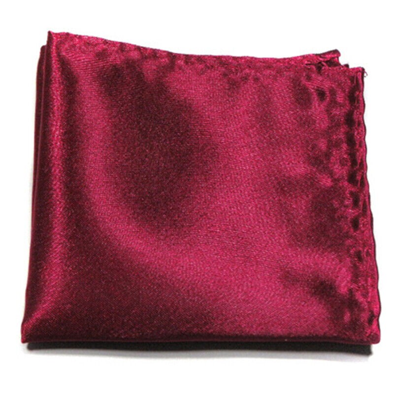 Men Square Towel Silk Satin Handkerchief Wedding Party Suit Pocket Accessories