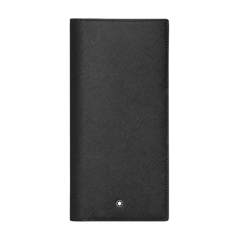MONTBLANC Genuine 113207 Sartorial 12cc Long Wallet Men's Vertical Wallet Black-