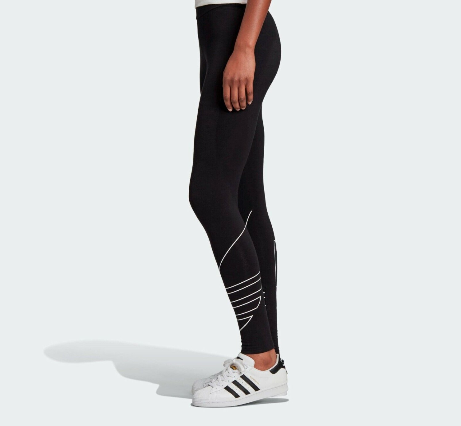 ADIDAS ORIGINALS LARGE LOGO HIGH WAISTED LEGGINGS BLACK UK 6,8,10,16 BNWT