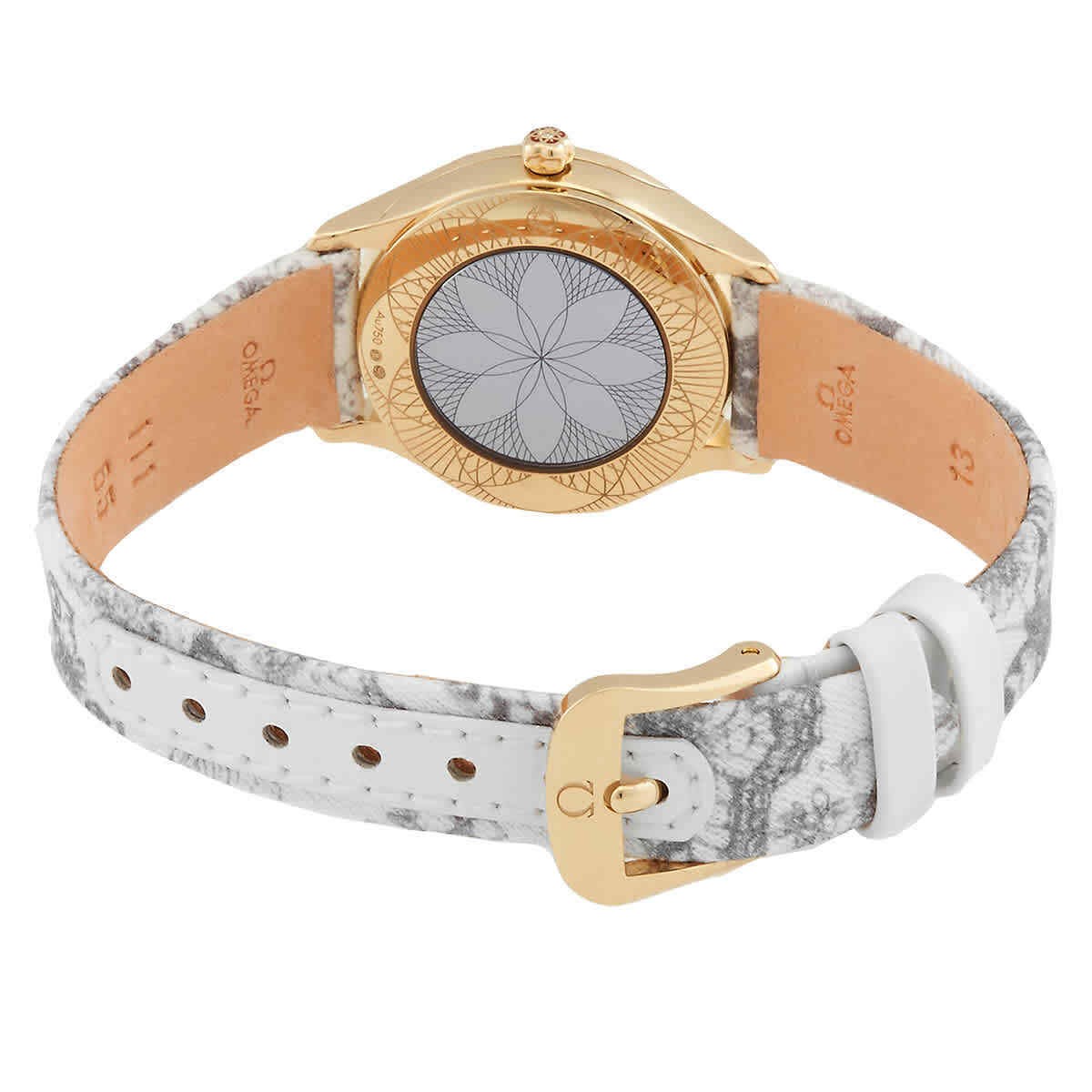 Omega De Ville Shi Ying diamond white dial ladies watch 428.57.26.60.04.002-