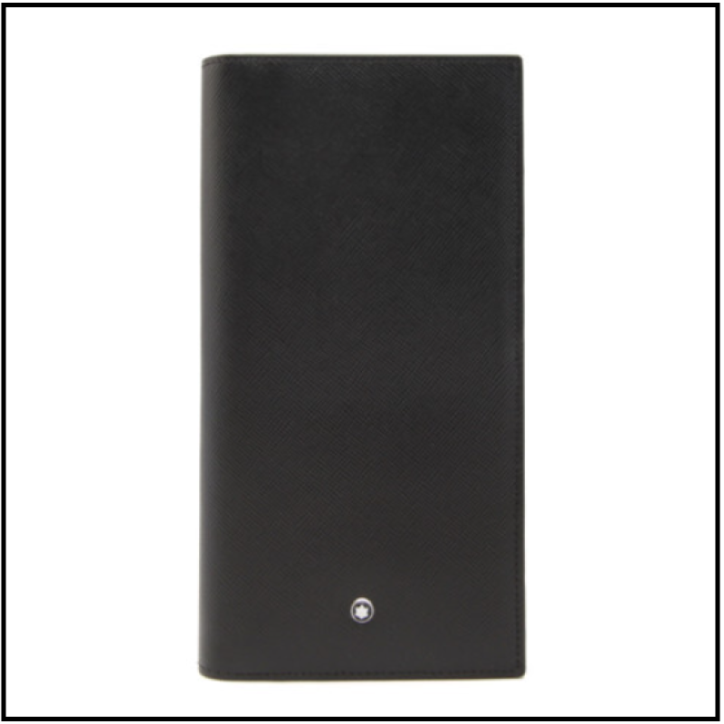 MONTBLANC Genuine 113207 Sartorial 12cc Long Wallet Men's Vertical Wallet Black-