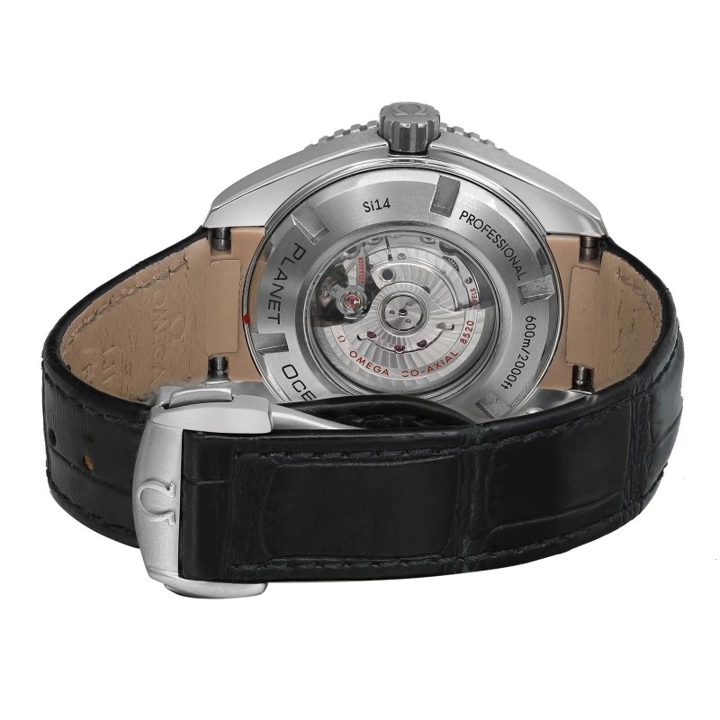 Omega Seamaster Planet Ocean Steel Diamond Black Dial Watch 232.18.38.20.01.001
