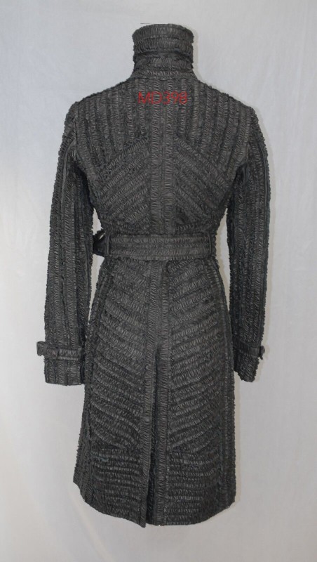 RUNWAY Burberry Prorsum pleated leather windbreaker 6 40 coats ladies gifts-