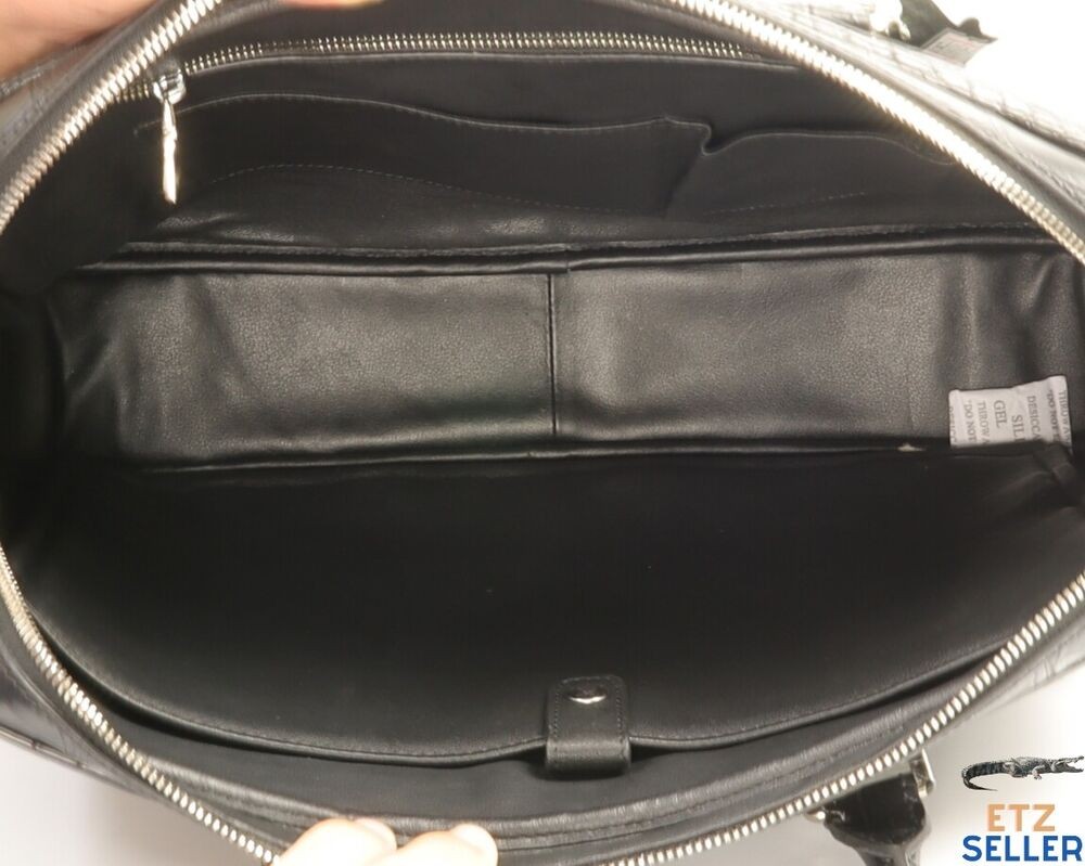 Genuine Alligator Leather Belly Business Shoulder Bag Handbag Travel Briefcase