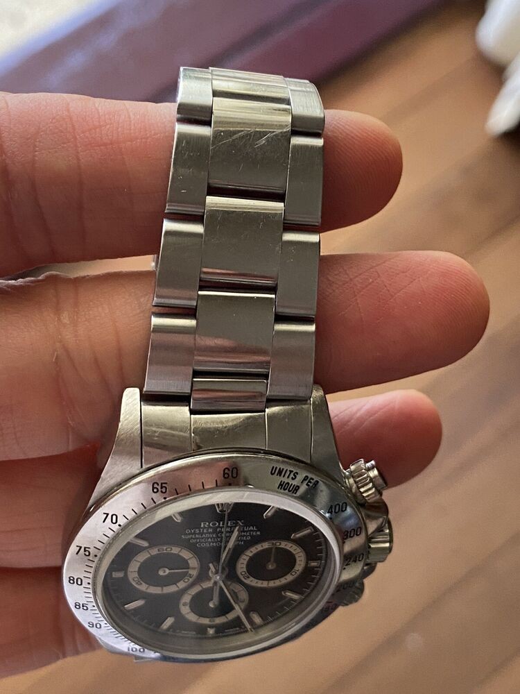 Rolex Cosmograph Daytona Men's Black Watch 16520 Patrizzi dial