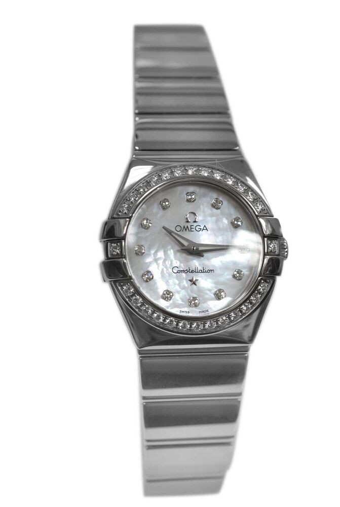 Omega Constellation 123.15.24.60.55.003 Diamond MOP 24mm Women's Quartz Watch-