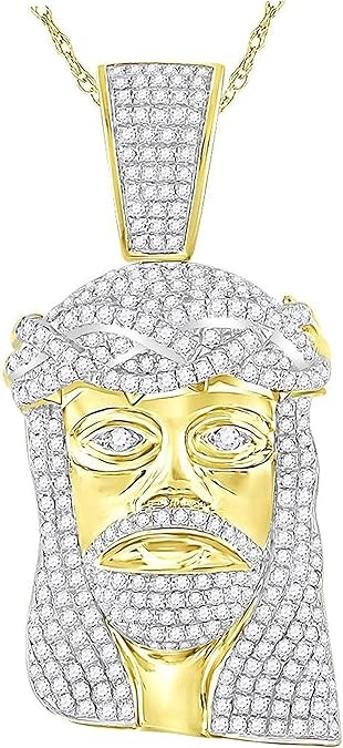 Dazzlingrock Collection 2.62 Carat (Ctw) 2 5/8 Ctw-dia Micro Pave Charm, 10k Yellow Gold