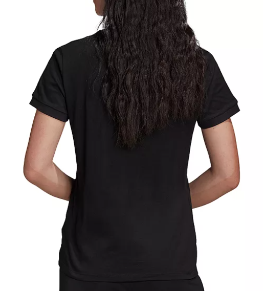 Adidas Originals T-shirt women's small clover jersey cotton short sleeved black-