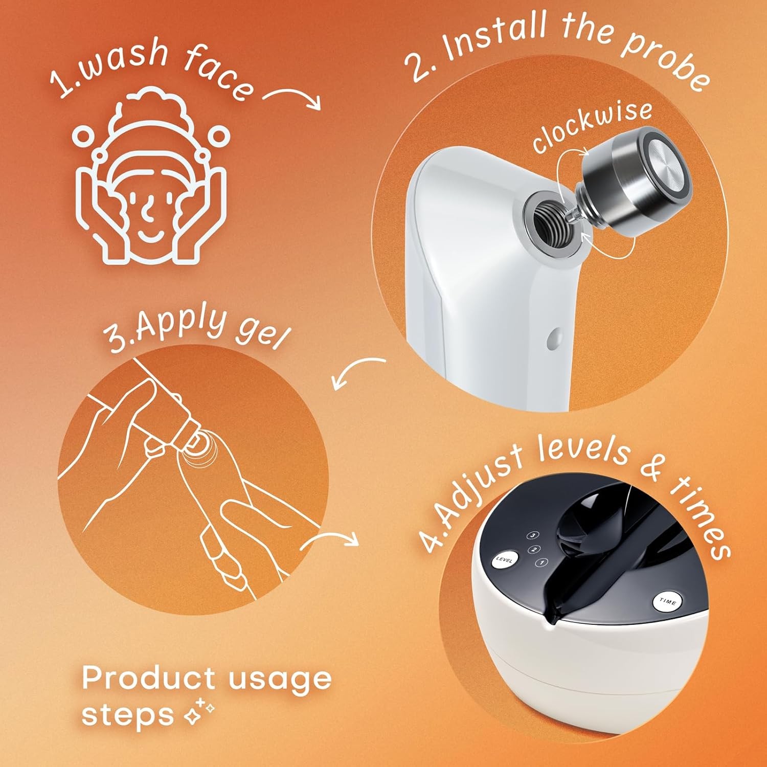 MLAY Professional RF Beauty Machine, Radio Frequency Face Machine with 2 Probes, at Home Radio Frequency Skin Tightening for Lifting, Wrinkle Reducing, Anti Aging - Salon Effects（Gel Included）