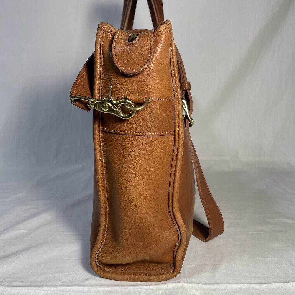 Vtg Coach Leather Bedford Briefcase Brown Tan Messenger Bag 1970s Made In USA