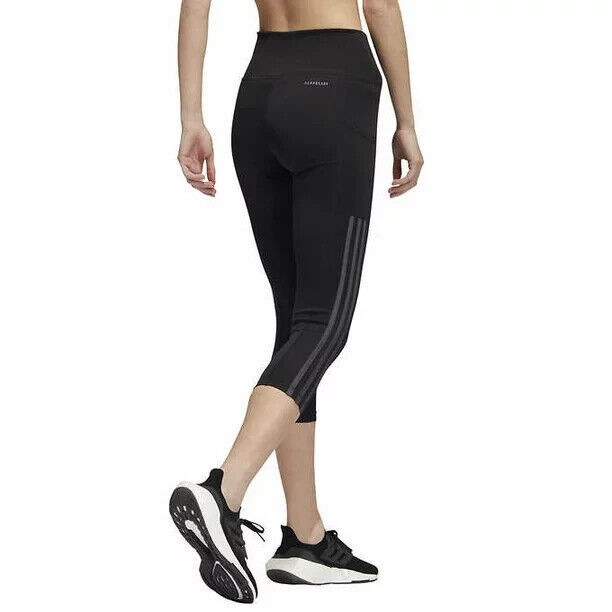 Adidas Women's 3 High Waist Belt 3/4 Capri Tights