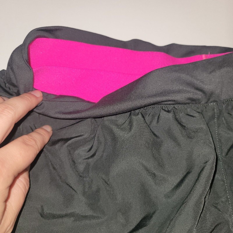 Adidas Women's Large Climate Running Shorts Grey and Pink Off Road Gym-