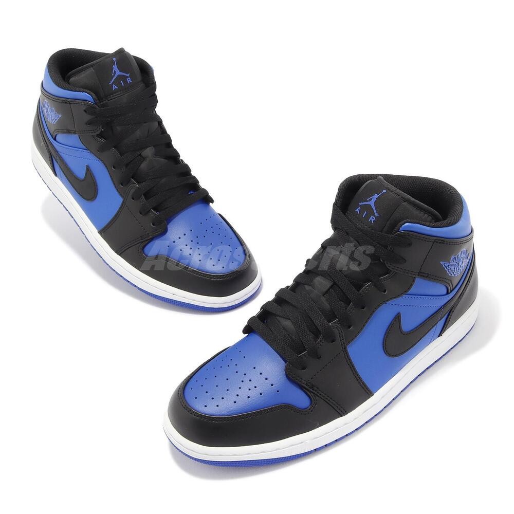 Nike Air Jordan 1 Mid AJ1 Black Royal Blue Men Casual Shoes Sneakers DQ8426-042