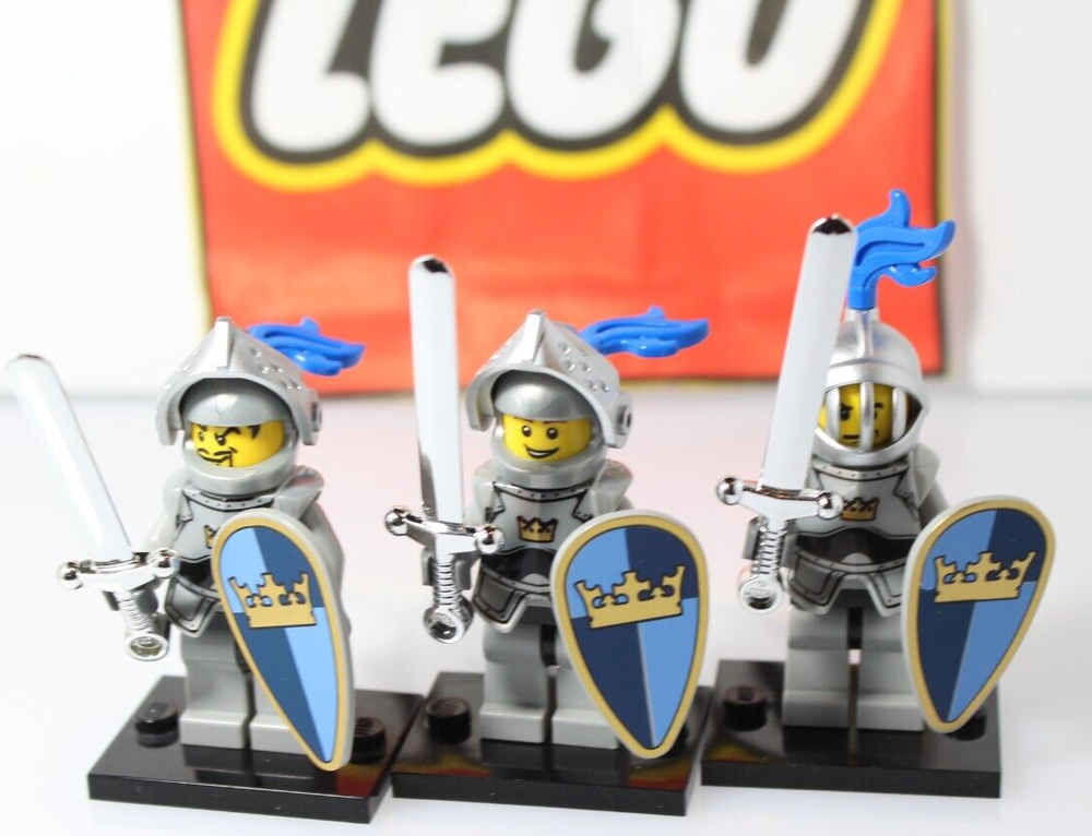 Lot of 3 Lego Crown Knight 7094 7079 7092 Fantasy Era Castle Minifigures BAM 010