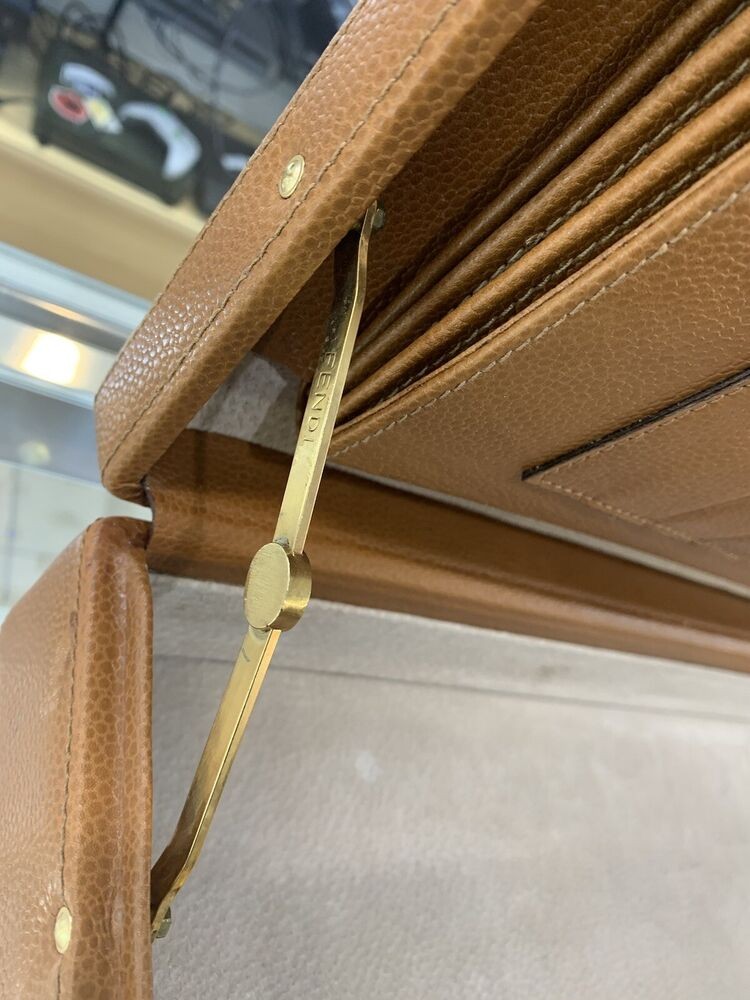 Vintage Original Fendi Leather Briefcase