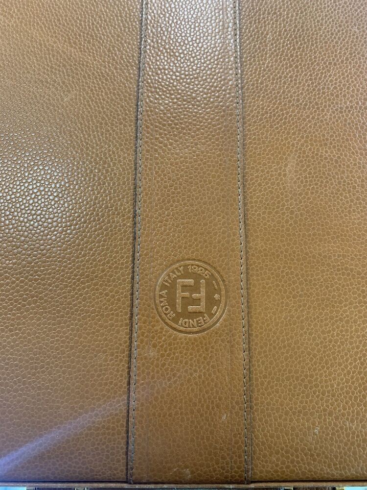 Vintage Original Fendi Leather Briefcase