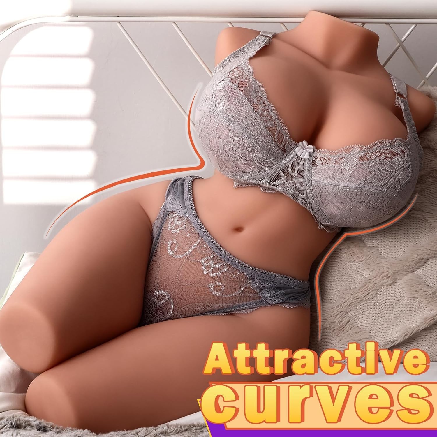37LB Life Size Female Sex Doll Torso Male Masturbator, Realistic Sex Dolls with Big Boobs Pussy Ass, Full Size Sex Doll Big Butt Real Dolls for Mens Sex Torso Adult Toy for Vaginal Anal Breast Sex