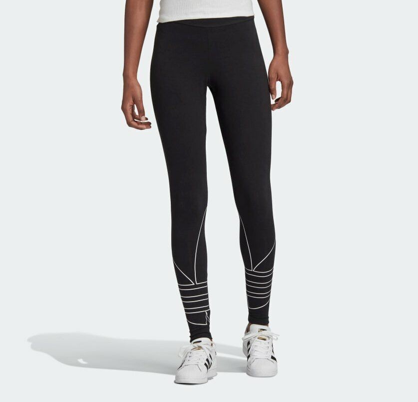 ADIDAS ORIGINALS LARGE LOGO HIGH WAISTED LEGGINGS BLACK UK 6,8,10,16 BNWT