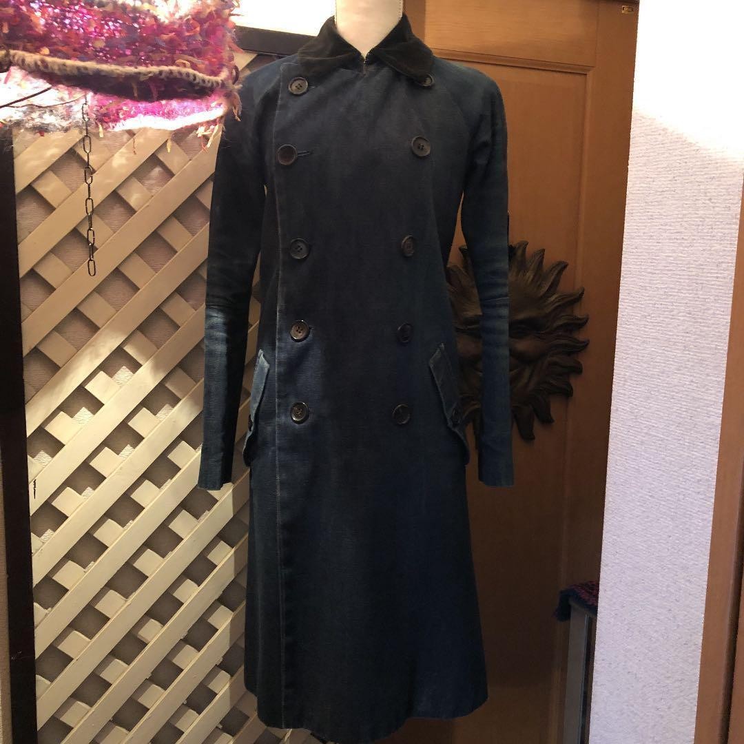 Junya Watanabe Comme Des Garcons Denim Coat 1996 Women size JP-S *Belt missing*