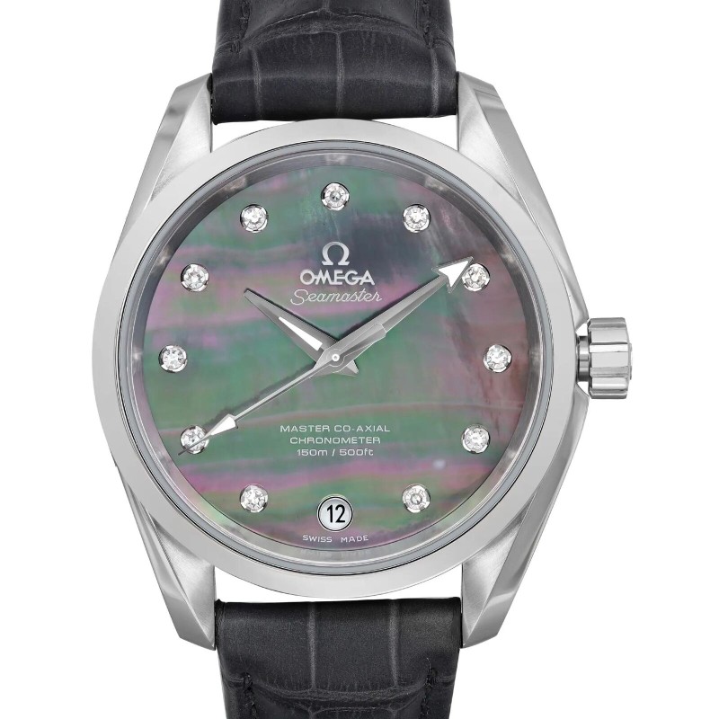 Omega Seamaster Aqua Terra Steel MOP Diamond Grey dial Watch 231.139.21.57.001-