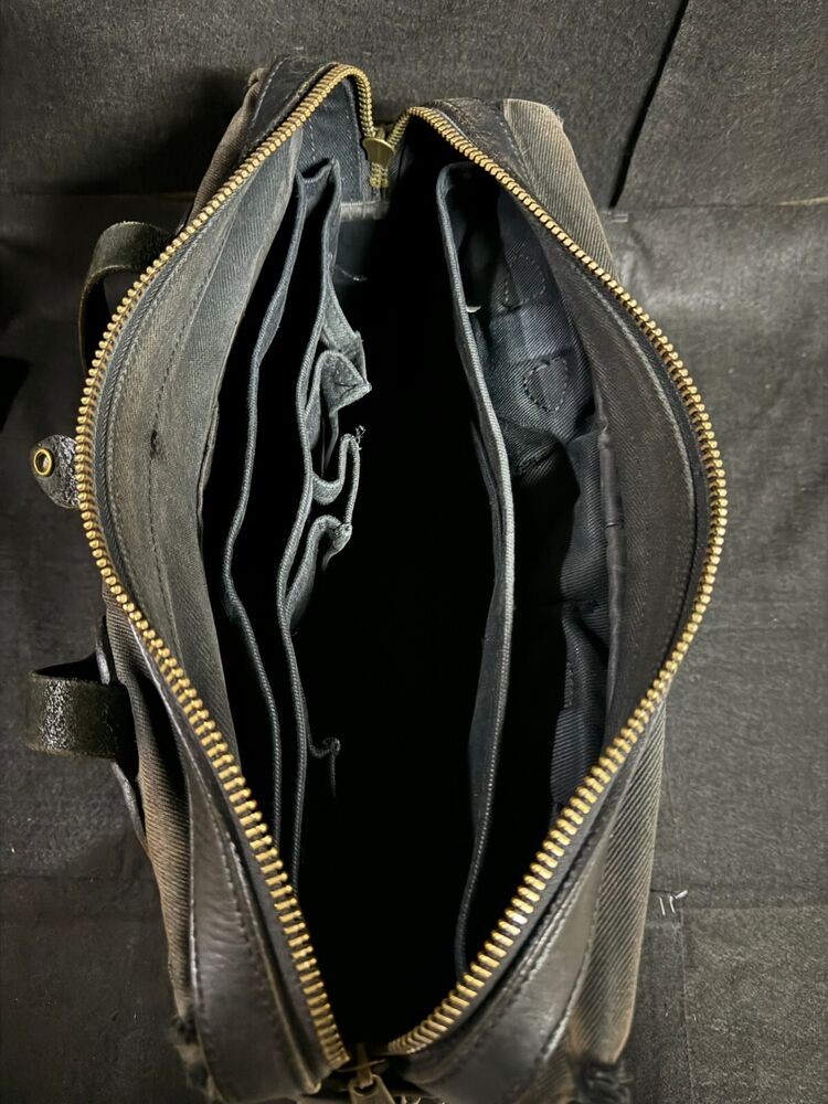 Filson Rugged Twill Original Briefcase Black Made in USA w/Strap STYLE:70257