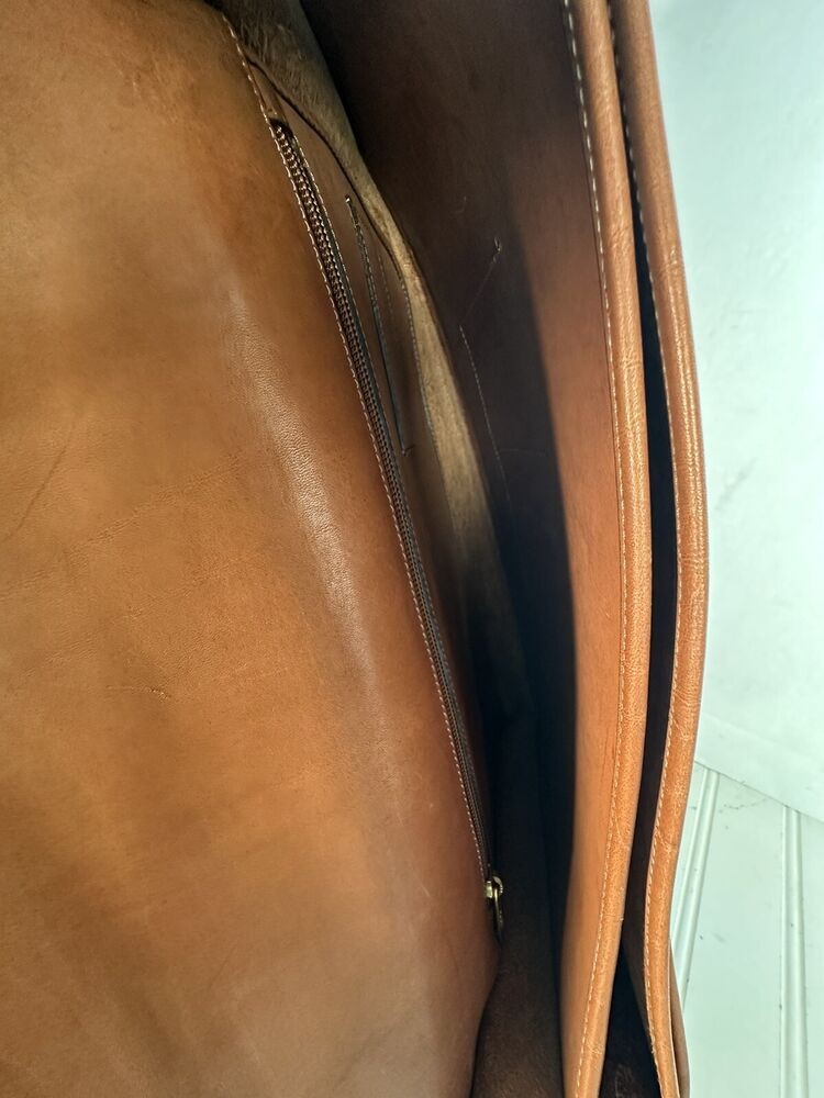 Ghurka #95 Chestnut Too Handle Leather shoulder bag Briefcase