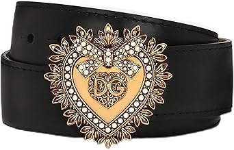 Dolce & Gabbana WOMEN'S Devotion belt in lux leather Size 90IT/18XXL in Gift Box