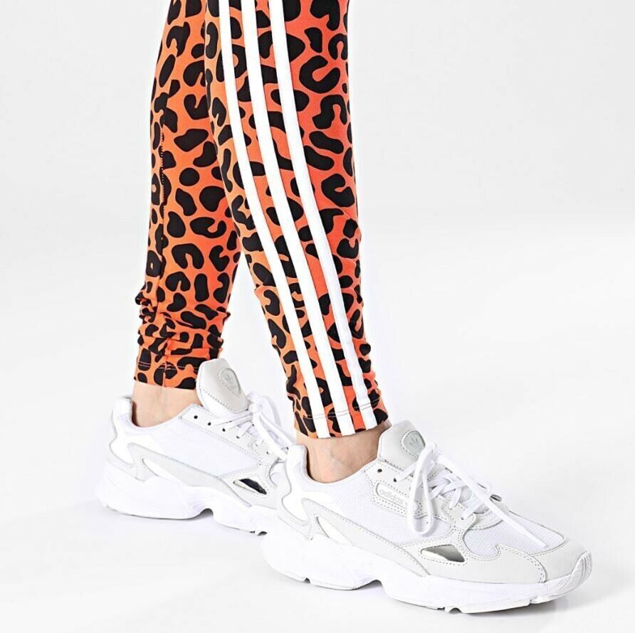 Adidas Original X RICH MNISI CHEETAH Printed Tights Orange/Multi Color HC4477-