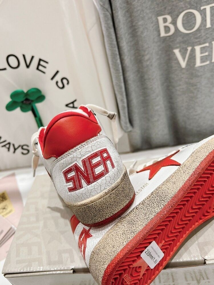 NEW GGDB Golden Goose Deluxe Brand Dirty Red Shoes