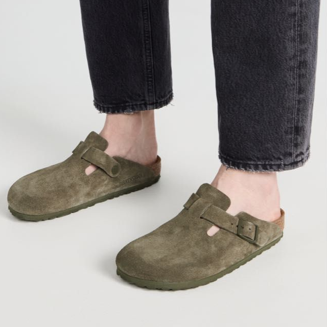 Birkenstock Boston Soft Footbed Suede Leather Women's casual shoes for Thyme