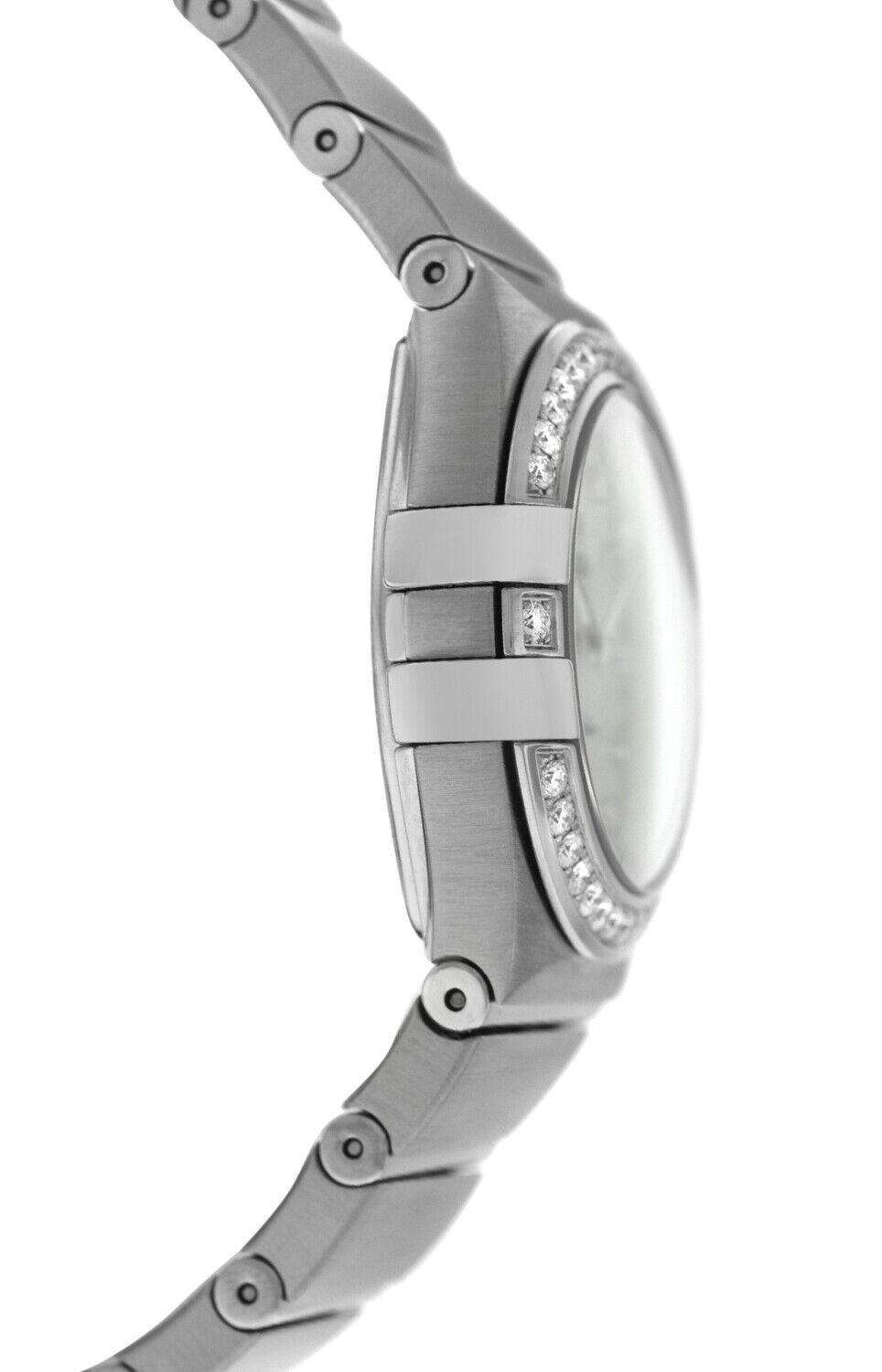 Omega Constellation 123.15.27.60.55.002 Diamond Sunburst MOP 27mm Quartz Watch -