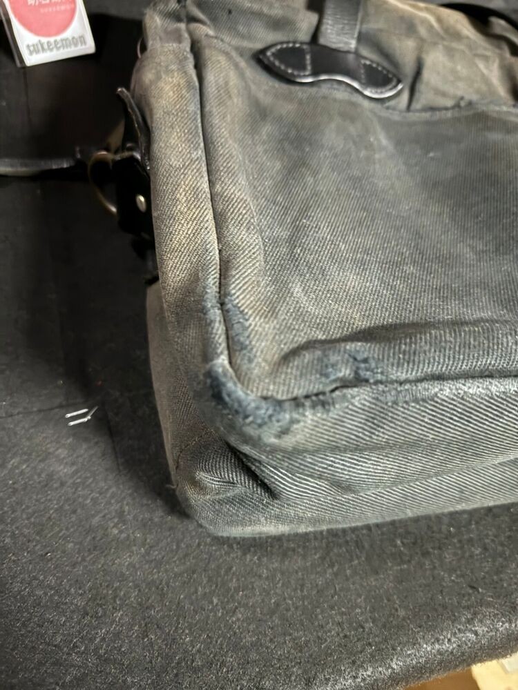 Filson Rugged Twill Original Briefcase Black Made in USA w/Strap STYLE:70257
