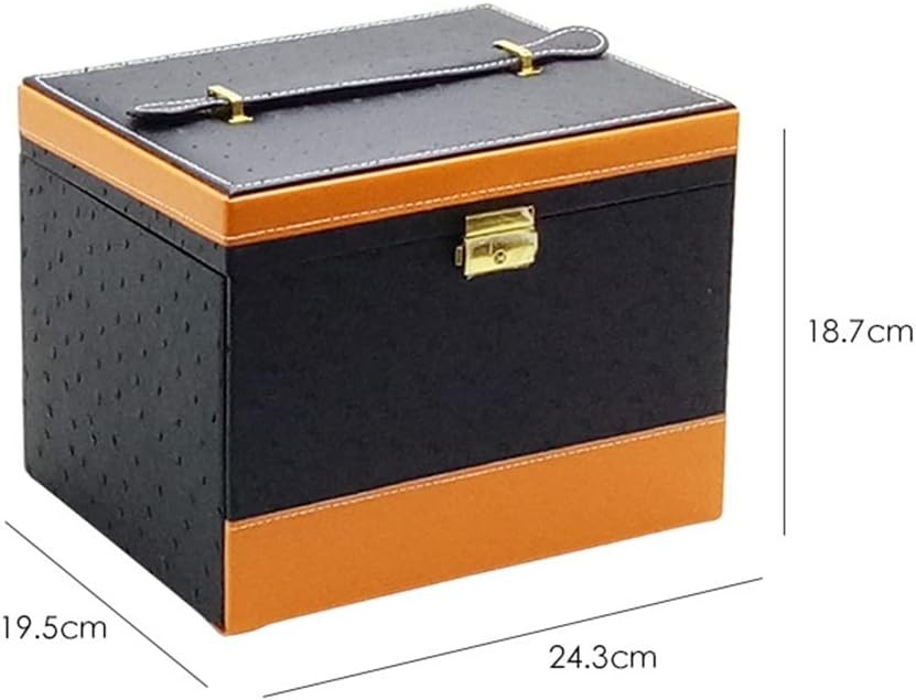 Travel Display Jewelry Organizer Box Multi Function Large Capacity Women Jewellery and Makeup Storage Case(E)