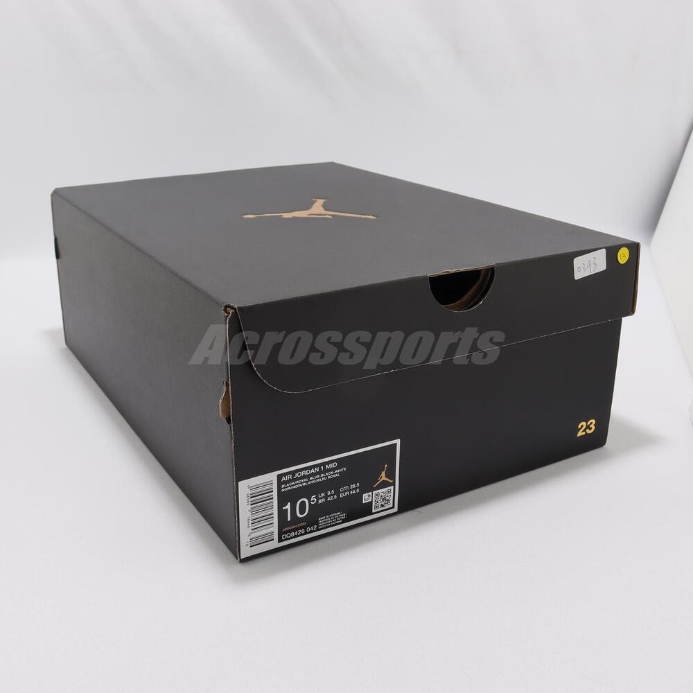 Nike Air Jordan 1 Mid AJ1 Black Royal Blue Men Casual Shoes Sneakers DQ8426-042