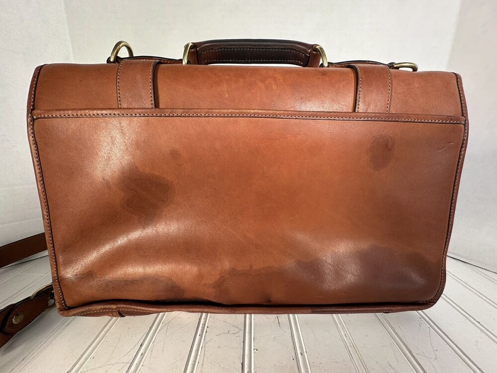 Ghurka #95 Chestnut Too Handle Leather shoulder bag Briefcase
