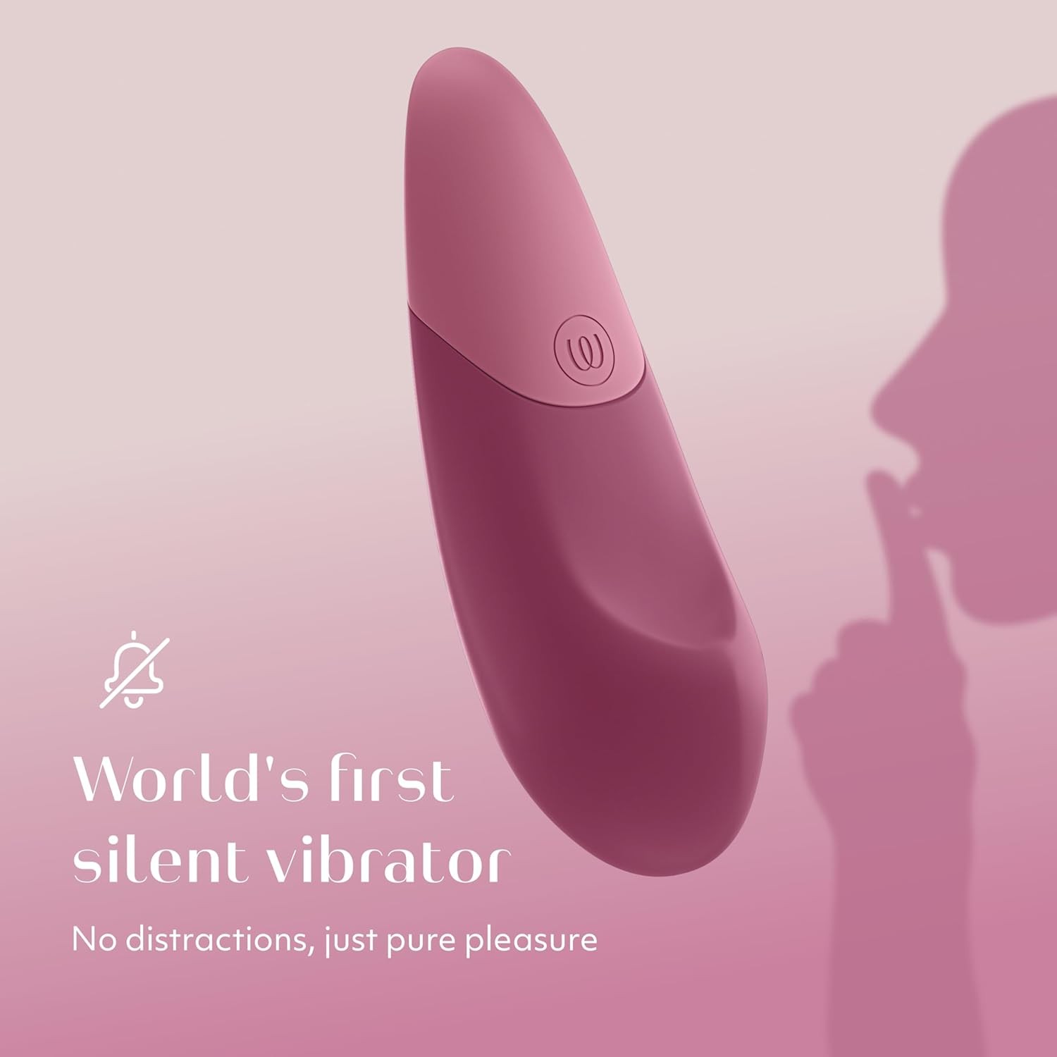 Womanizer Vibe Lay On Clitoris Vibrator for Women | Silent Clit Stimulation Adult Toys | Vibrating Sex Toy | Clitoral Stimulator for Woman with 10 Patterns & Speeds | Waterproof & Rechargeable | Pink