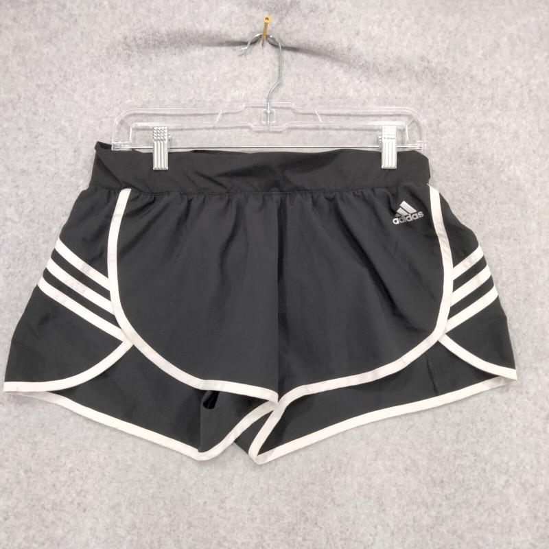 Adidas Climalite Shorts Event Running Jogging Logo Black Women's Size M-
