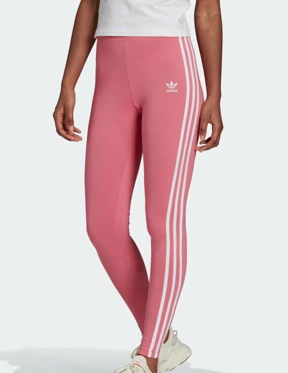 ADIDAS ORIGINALS ADICOLOUR 3 STRIPES LEGGINGS ROSE TONE UK 10-18 BNWT LAST FEW