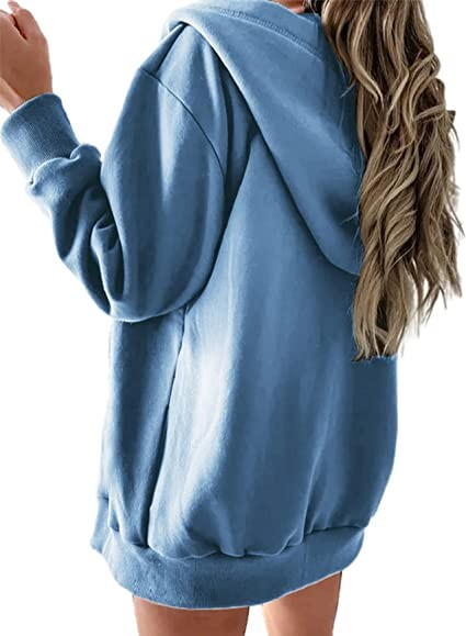 Yousify Women's Zipper Hoodie Casual Long Sleeve Sweatshirt Pullover Jacket with Pockets