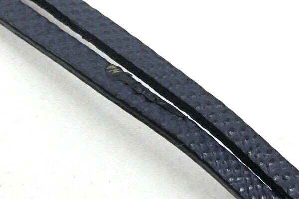 PRADA 2WAY Briefcase 2VE363 Navy Leather Used Shoulder Bag Crossbody Shoulder