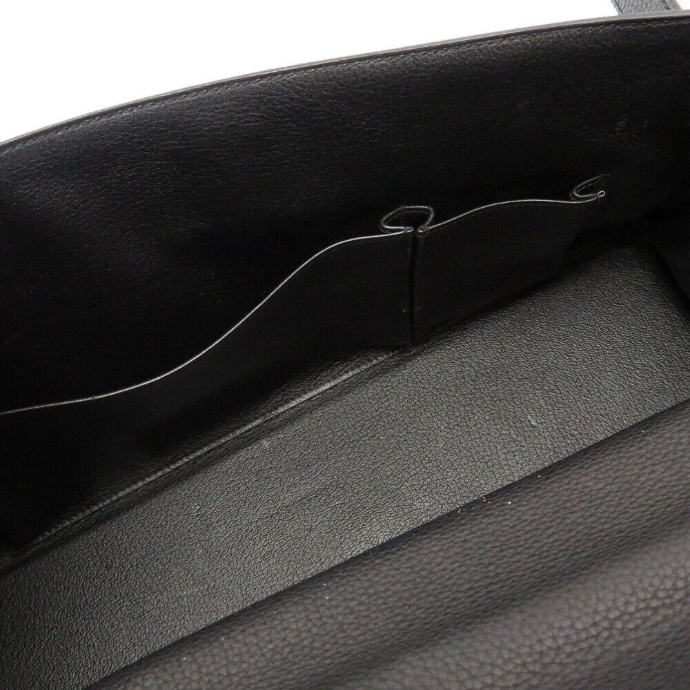 Authentic HERMES Shoulder Bag Kelly Tassel Handbag Black Taurillon Clemence 0033-